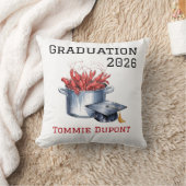 クロフィッシュ&キャップ：ゆでた卒業お祝い クッション (ブランケット)