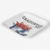 クロフィッシュ&キャップ:ゆでた卒業お祝い ペーパープレート (傾斜あり)