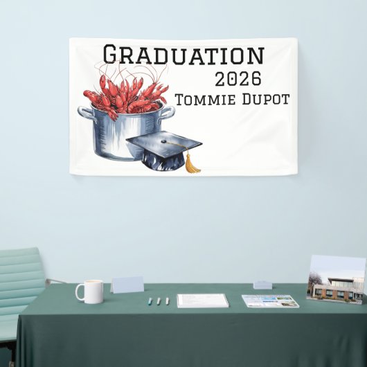 クロフィッシュ&キャップ:ゆでた卒業お祝い 横断幕 (トレードショー)