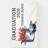 クロフィッシュ&キャップ:ゆでた卒業お祝い 横断幕 (縦)