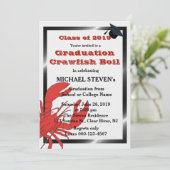クロフィッシュ/ロブスターボイル卒業パーティー招待状 招待状 (スタンド正面)
