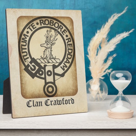 クロフォードクレストバッジアンティーク フォトプラーク (側面)