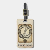 クロフォードクレストバッジアンティーク ラゲッジタグ (正面縦)
