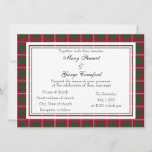 クロフォードスコットランド結婚式招待状