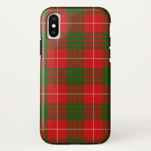 クロフォードタータンチェックレッドグリーンプレイド iPhone XSケース