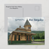 クロフォードノッチトレインステーションニューハンプシャー ポストカード (正面/裏面)