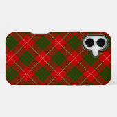 クロフォード タータン レッド グリーン プリント iPhoneケース (裏面横)