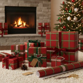 クロフォーモダンドタータンチェック ラッピングペーパー