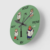 クロフランスのック・ヴィンテージ読ズ・ランポスト ラウンド壁時計 (傾斜)