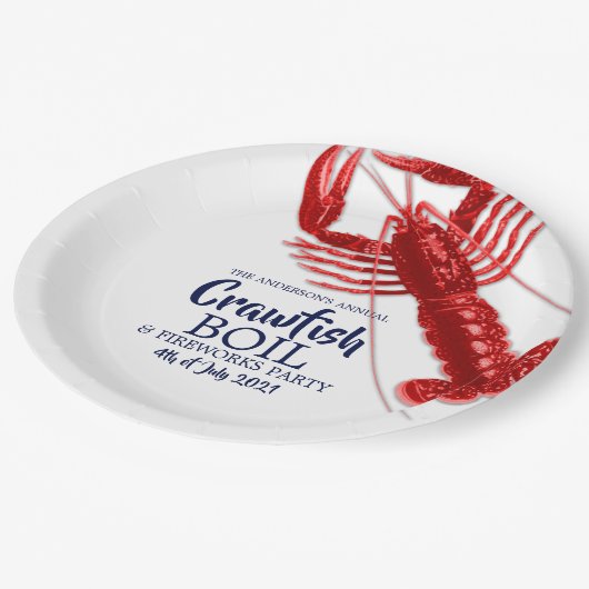  クロボウの7月4日、夏のパーティーをゆでる ペーパープレート (アングル)