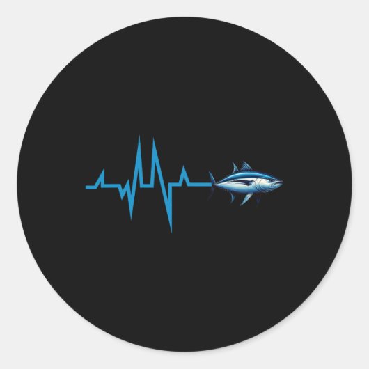 クロマグロの心拍EKGパルセリン深い海魚 ラウンドシール (正面)