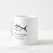 クロマグロの科学的イラスト コーヒーマグカップ (正面左)