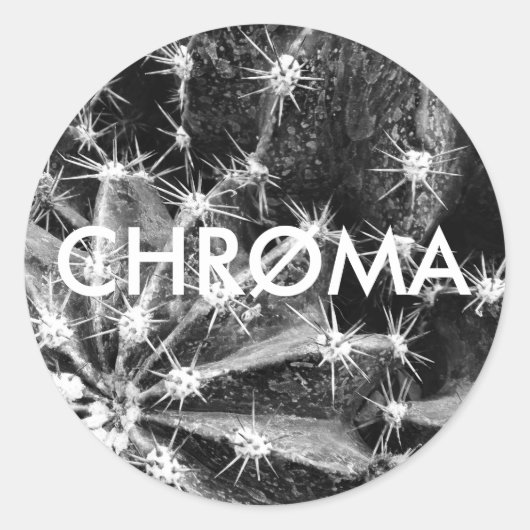 クロマサボテンのシール ラウンドシール (正面)