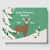 クロマツの木に茶色のドエディアホワイト顔 ゲストブック (正面)