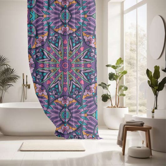 クロマティックオーブデザイン シャワーカーテン