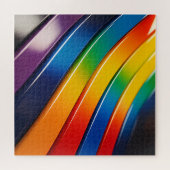 クロマティックカーブ – 光沢のあるレインボリボン（リファレンス付） ジグソーパズル (横)