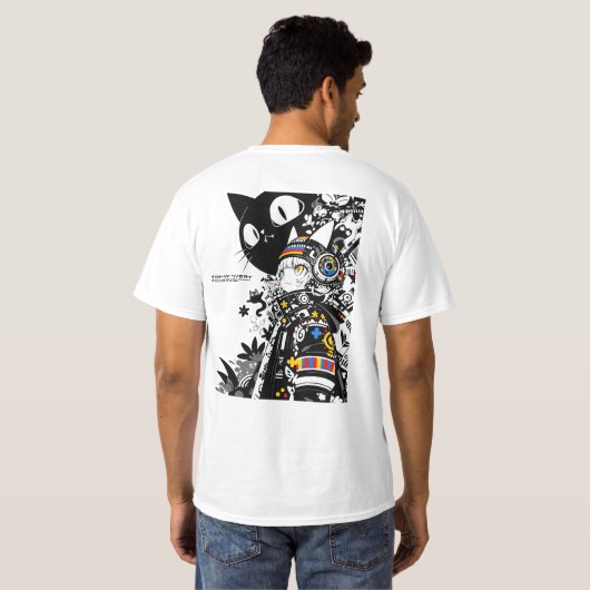 クロマティックキャットワールド Tシャツ (裏面フル)