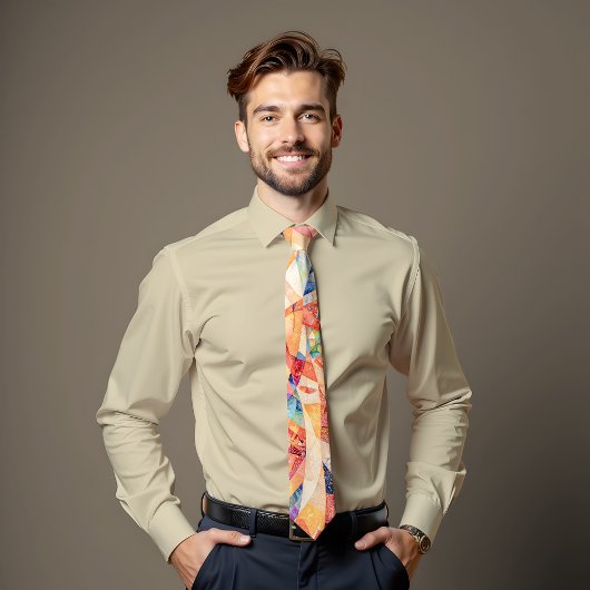 クロマティッククレッシェンド抽象芸術アートタイ ネクタイ