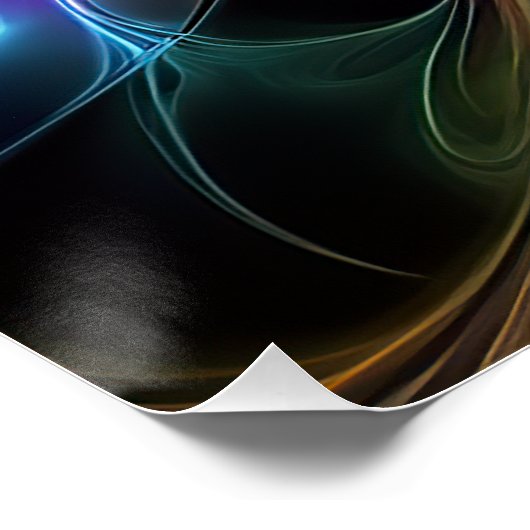 クロマティックコスモス: AIによって生成されたフラクタルの輝き ポスター (コーナー)