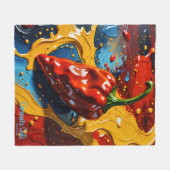 クロマティックチリ – Pineapple Empire フリースブランケット (正面(横))