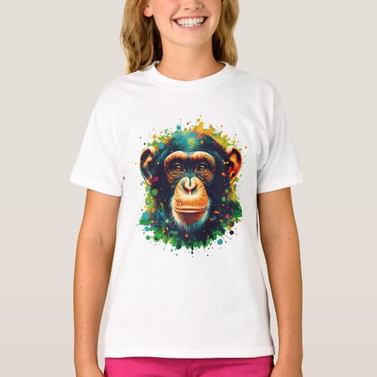 クロマティックチンパンジー Tシャツ (正面)