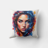 クロマティックミューズ – ネオンスプラッシュポートレート クッション (裏面)