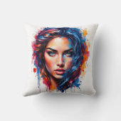クロマティックミューズ – ネオンスプラッシュポートレート クッション (裏面)