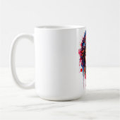 クロマティックミューズ – ネオンスプラッシュポートレート コーヒーマグカップ (左)