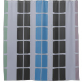 クロマティック窓辺ブロックシャワーカーテン シャワーカーテン (正面)