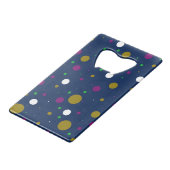 クロマティック紙吹雪ボトルオープナー クレジットカード栓抜き (正面アングル)