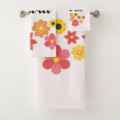 クロマティック開花 – 名前の追加 バスタオルセット (インサイチュ)