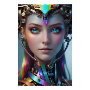 クロマティック・アンドロイド・ポートレート — 輝くSFの世界 ポスター