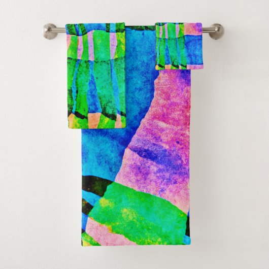 クロマ抽象芸術エレガンスパターン バスタオルセット (インサイチュ)