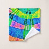 クロマ抽象芸術エレガンスパターン バスタオルセット (ウォッシュタオル)