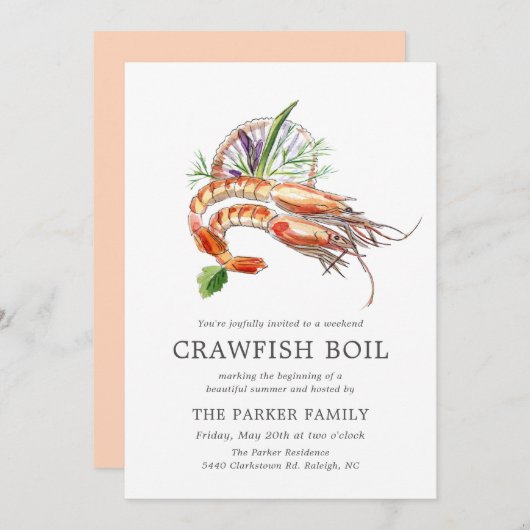 クロミニマルウフィッシュを煮るパーティー 招待状 (正面/裏面)