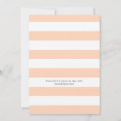 クロミニマルウフィッシュボイル婚約パーティサンゴ帯 招待状 (裏面)