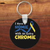 クロミースダウン症候群のホームがある キーホルダー (正面)