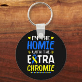 クロミースダウン症候群のホームだ阿波 キーホルダー (正面)