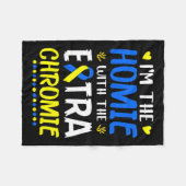 クロミースダウン症候群アワレネのホテル フリースブランケット (正面(横))