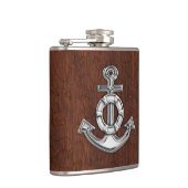 クロムいかりオンウェットマホガニープリント フラスク (右)