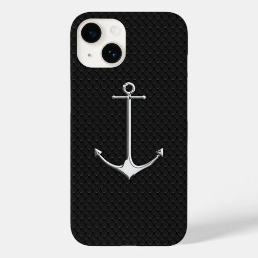 クロムいかりオンスネークスキン航海のライフスタイル Case-Mate iPhoneケース (裏面)