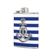 クロムいかりオンネイビーストライプ フラスク (左)