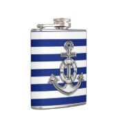 クロムいかりオンネイビーストライプ フラスク (右)