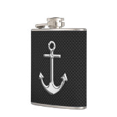 クロムいかりオン炭素繊維プリント フラスク (左)