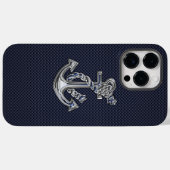 クロムいかりオン炭素繊維プリント Case-Mate iPhoneケース (裏面 (横))