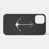 クロムいかりオン炭素繊維航海のライフスタイル Case-Mate iPhoneケース (裏面 (横))
