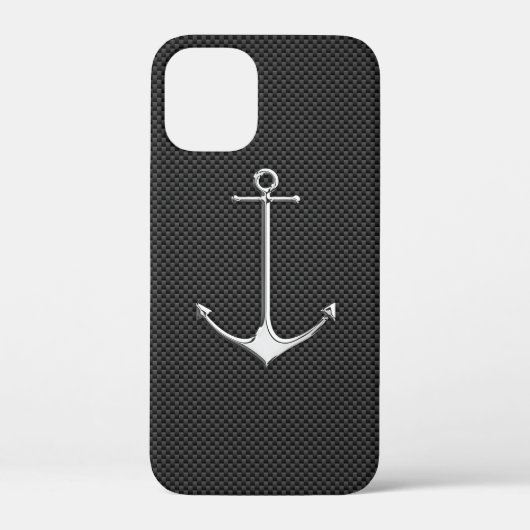 クロムいかりオン炭素繊維航海のライフスタイル Case-Mate iPhoneケース (裏面)