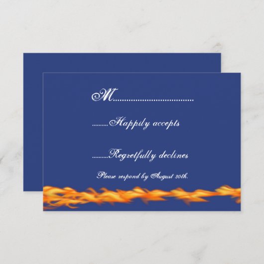 クロムおよびRSVPを結婚しているレースのバイクもしくは自転車に乗る人 出欠カード (正面/裏面)