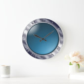 クロムとガラス ラージ壁時計 (ホーム)