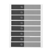 クロムのようながんの〔占星術の〕十二宮図徴候(黒) ラップアラウンド宛名ラベル (シート)